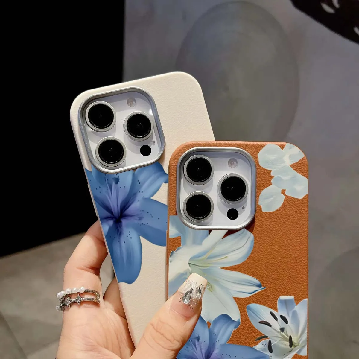 우아한 블루 릴리 패턴 폰 케이스 (레드미 11 12  - Xiaomi Redmi Note 14 리뷰 및 가격